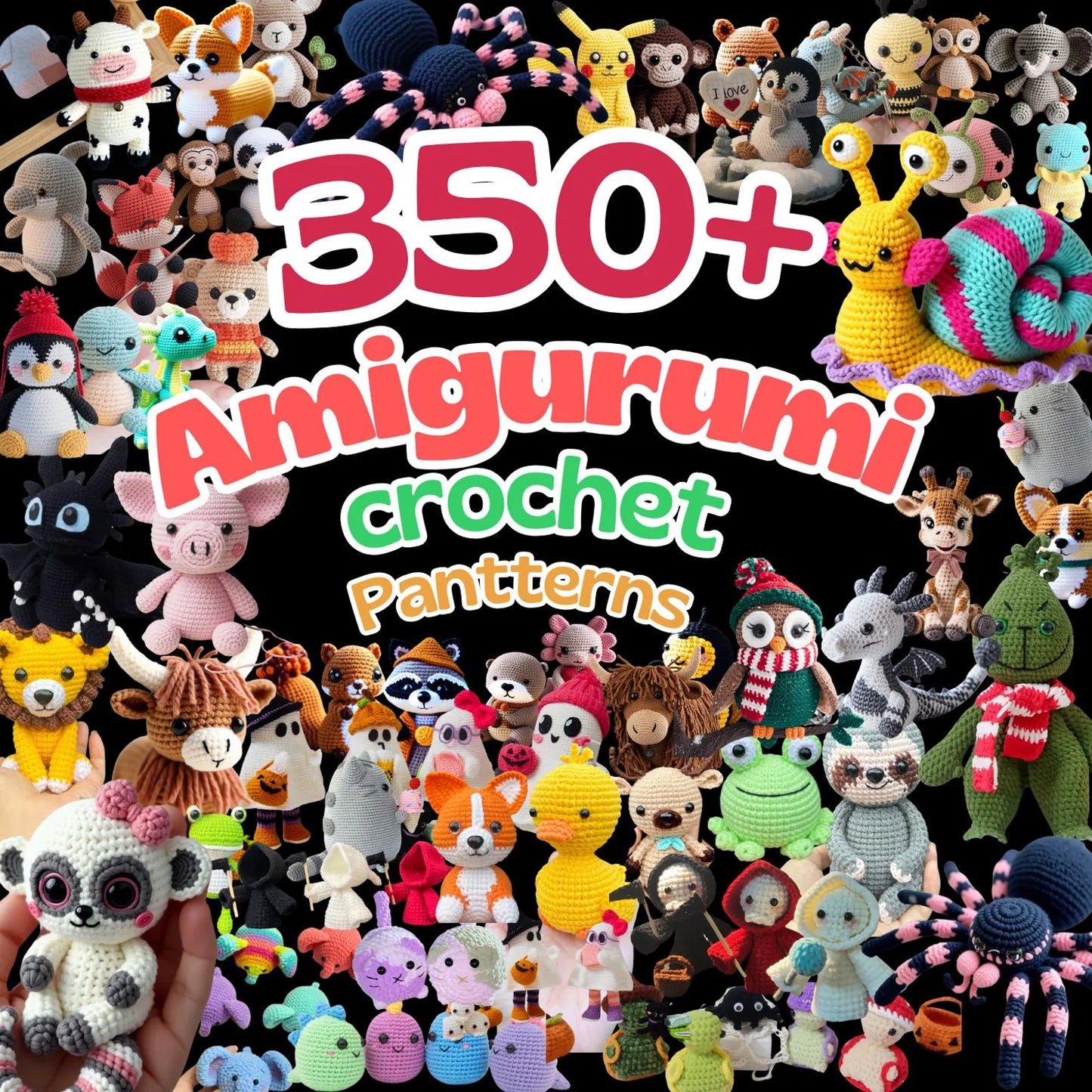 350+ Amigurumi Crochet Patterns: Mega Bundle (PDF Download)