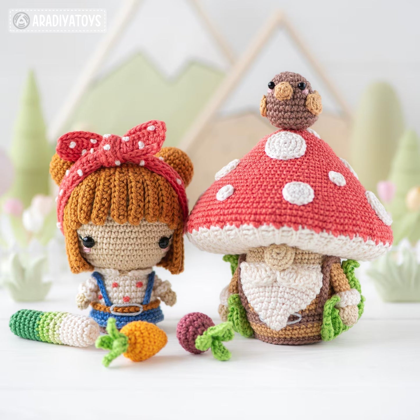 5-in-1 vegetable patch crochet pattern amigurumi