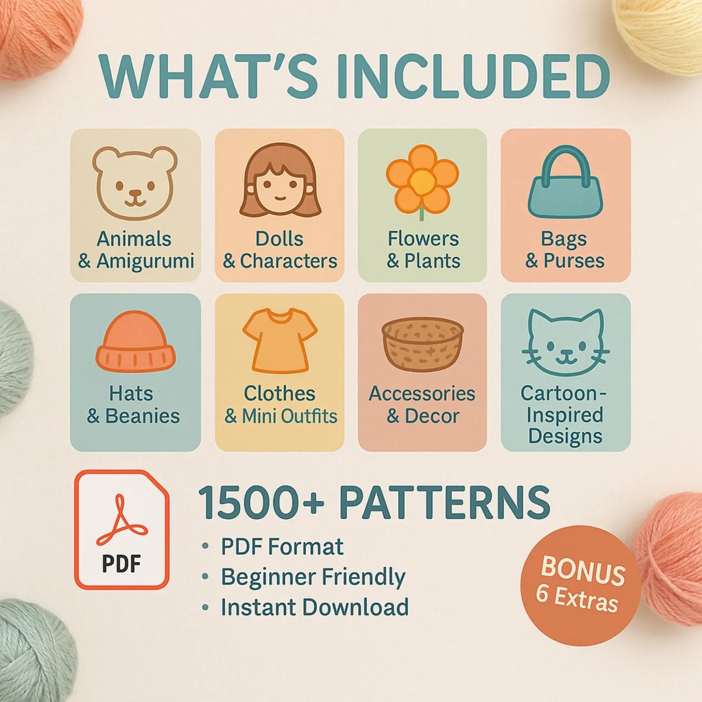 5000+ Crochet Patterns Bundle: Amigurumi, Clothes, Bags, Plushies (Instant Digital Download)