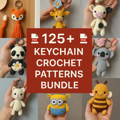 1500+ Amigurumi Crochet Patterns Bundle PDF, No Sew Cat Loaf, Easy Granny Square, DIY Ideas, Flower Keychain, Animal Designs