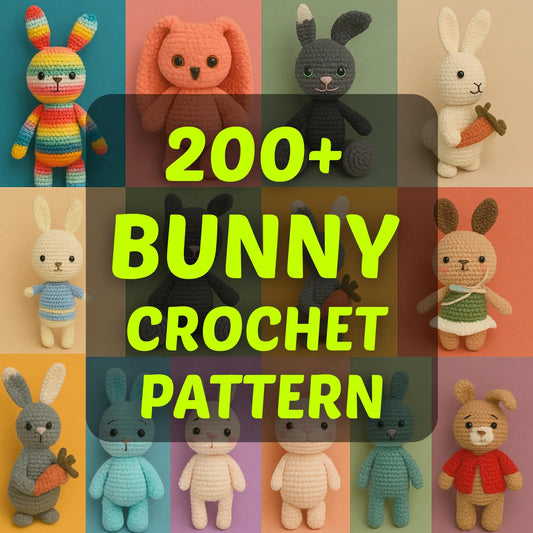 1500+ Amigurumi Crochet Patterns Bundle PDF, No Sew Cat Loaf, Easy Granny Square, DIY Ideas, Flower Keychain, Animal Designs